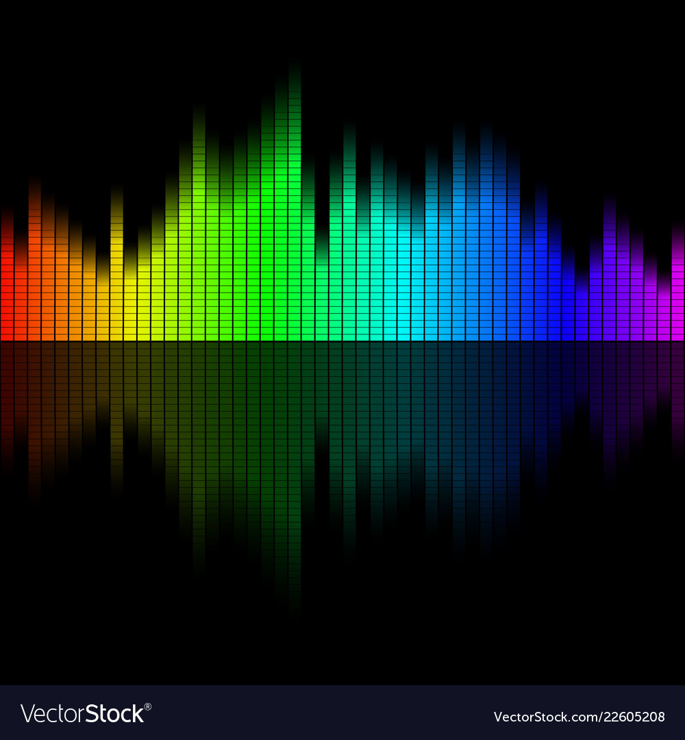 Multicolor Sound Wave From Equalizer Background Vector Image