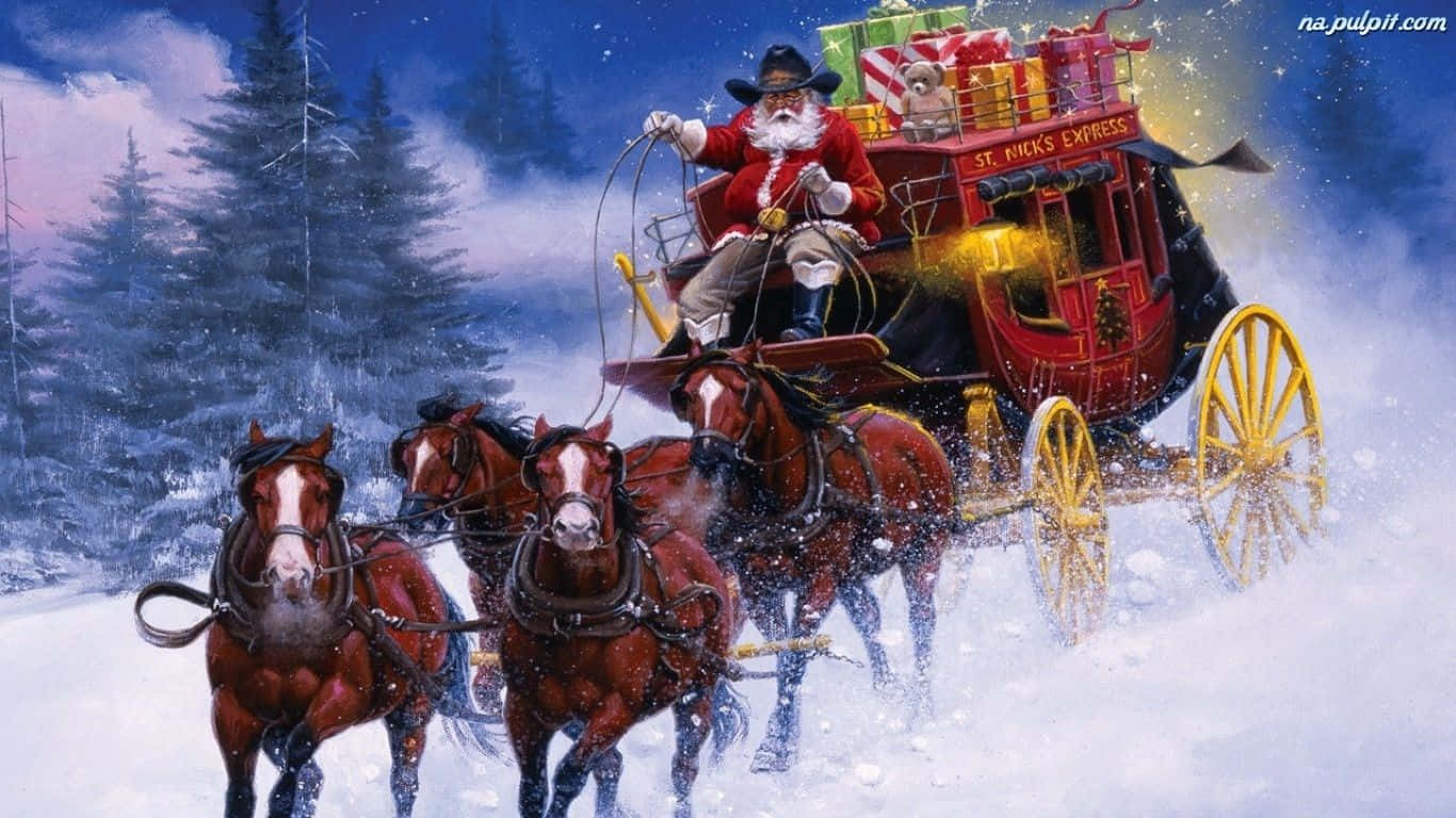 Cowboy Christmas Wallpaper