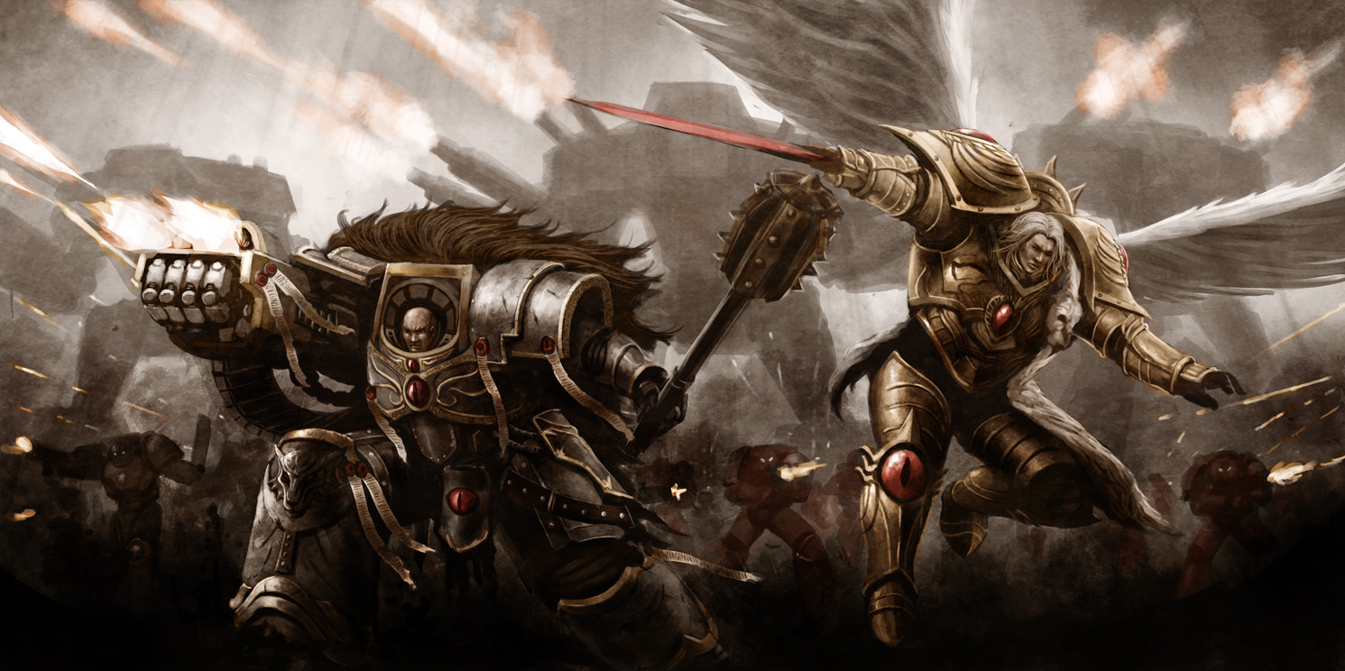 Horus And Sanguinius By Lutherniel