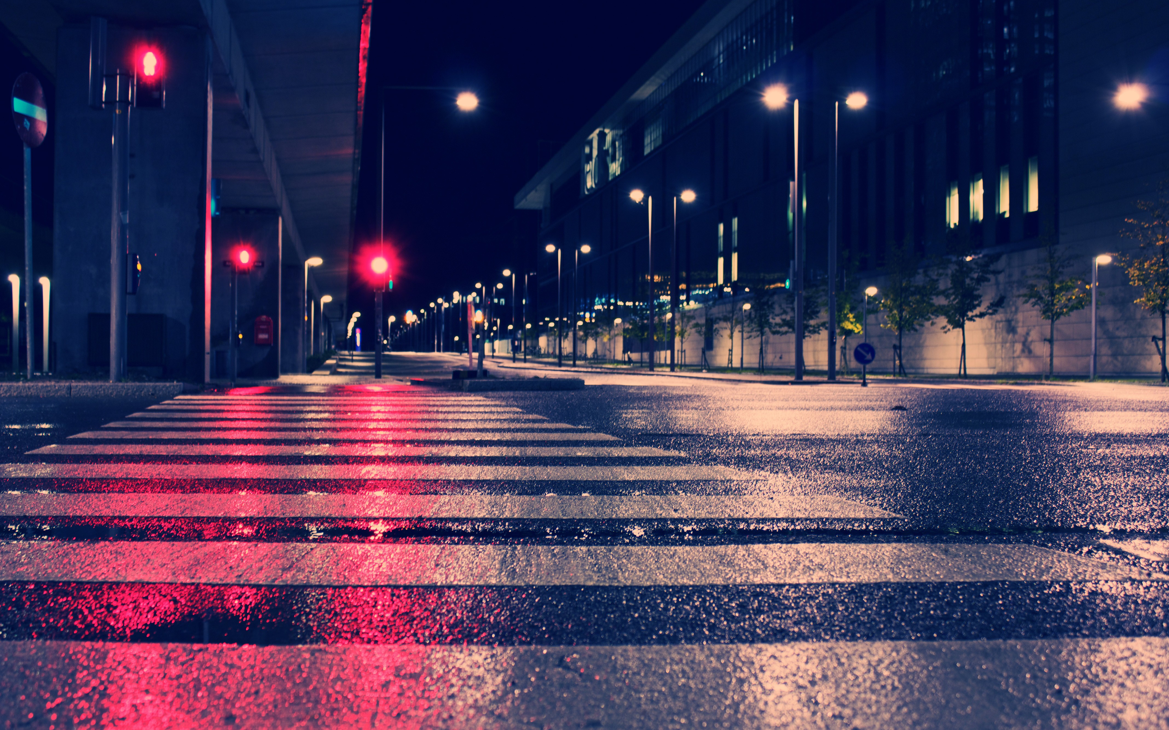 Night City Lights Street 4k HD Wallpaper Image Photos And Picture