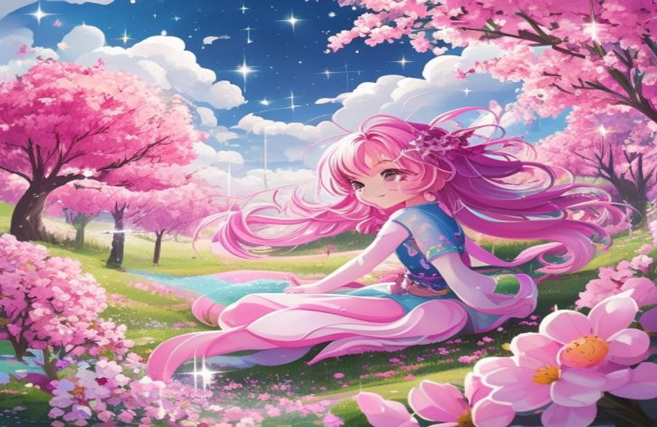 Pink Anime Wallpaper
