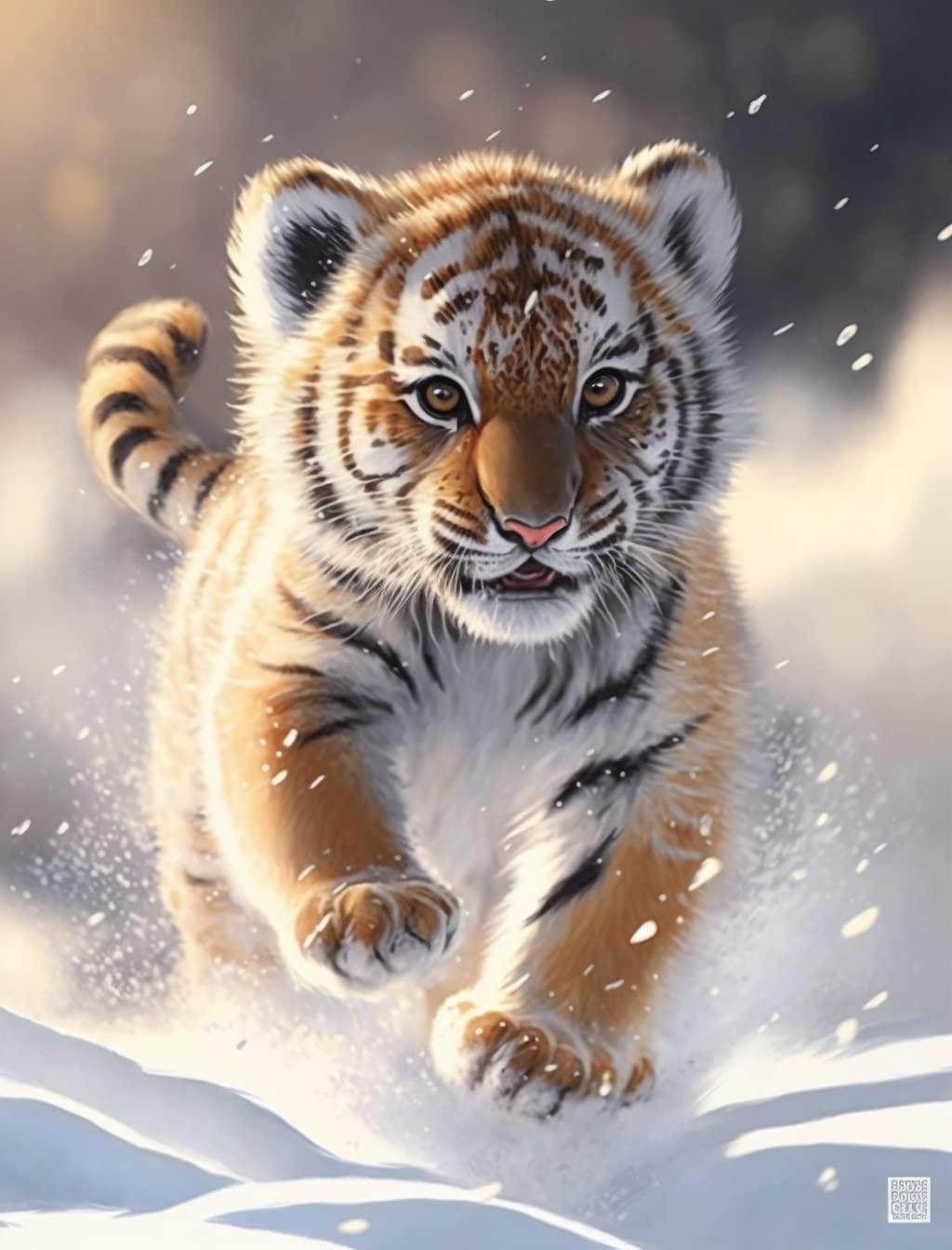 Amazon Pieces Jigsaw Puzzles For Adults Tiger Running In