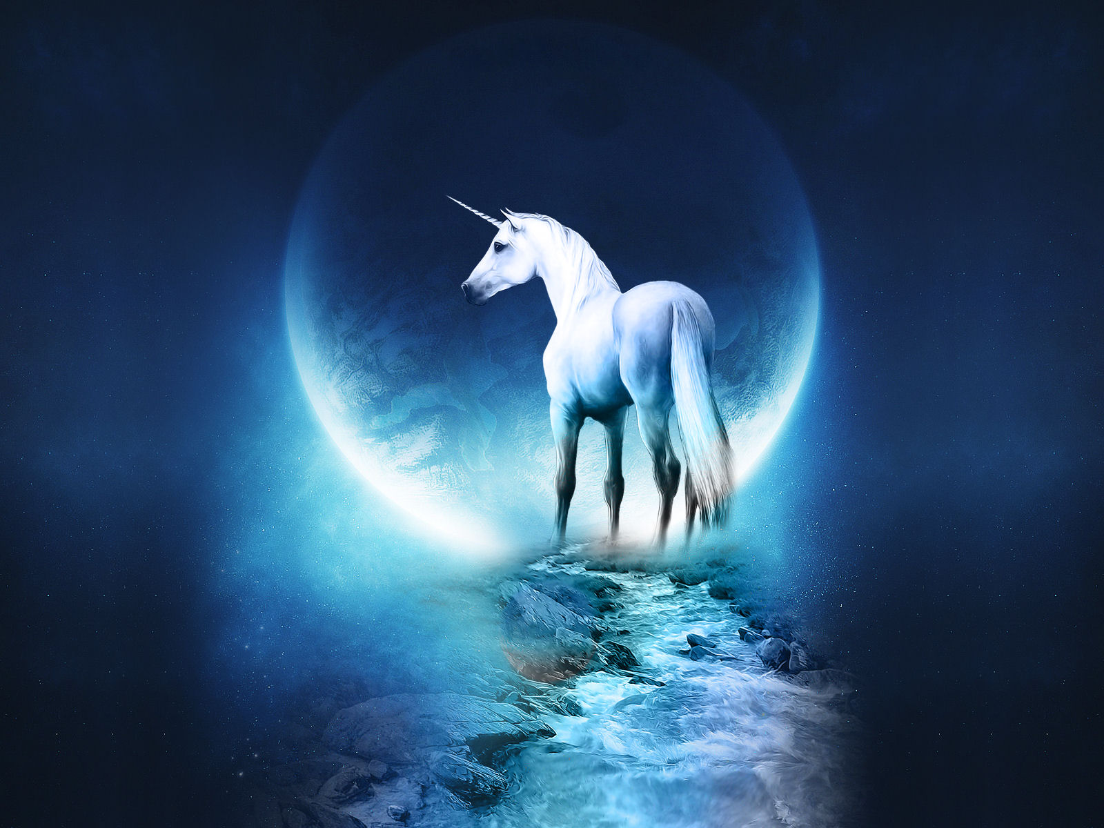 Fantasy Unicorn Desktop Wallpaper For