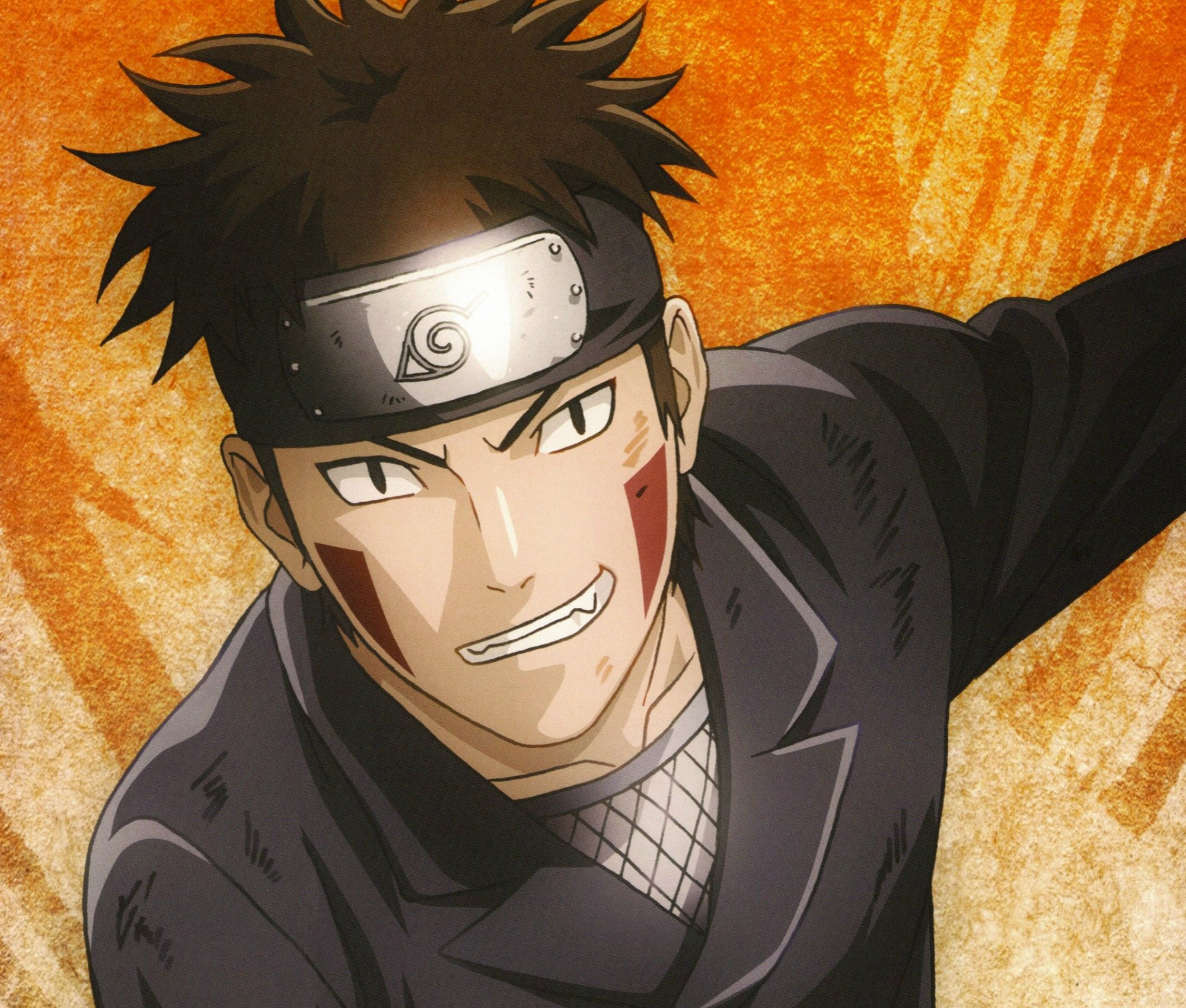 Naruto Kiba Inuzuka Ninja Bandage Grin Portrait Wallpaper