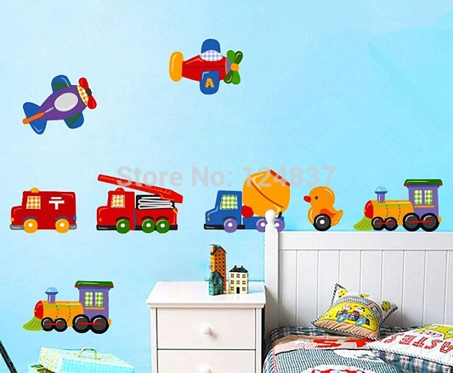  Car Child Room Decoration Aircraft Wall Stickers For Kids Rooms