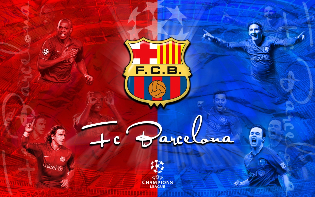 1280x800 FC Barcelona Champions league Wallpaper Download