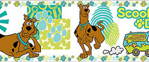 Scooby Doo Prints Kids Room Scoobydoo Wall Border