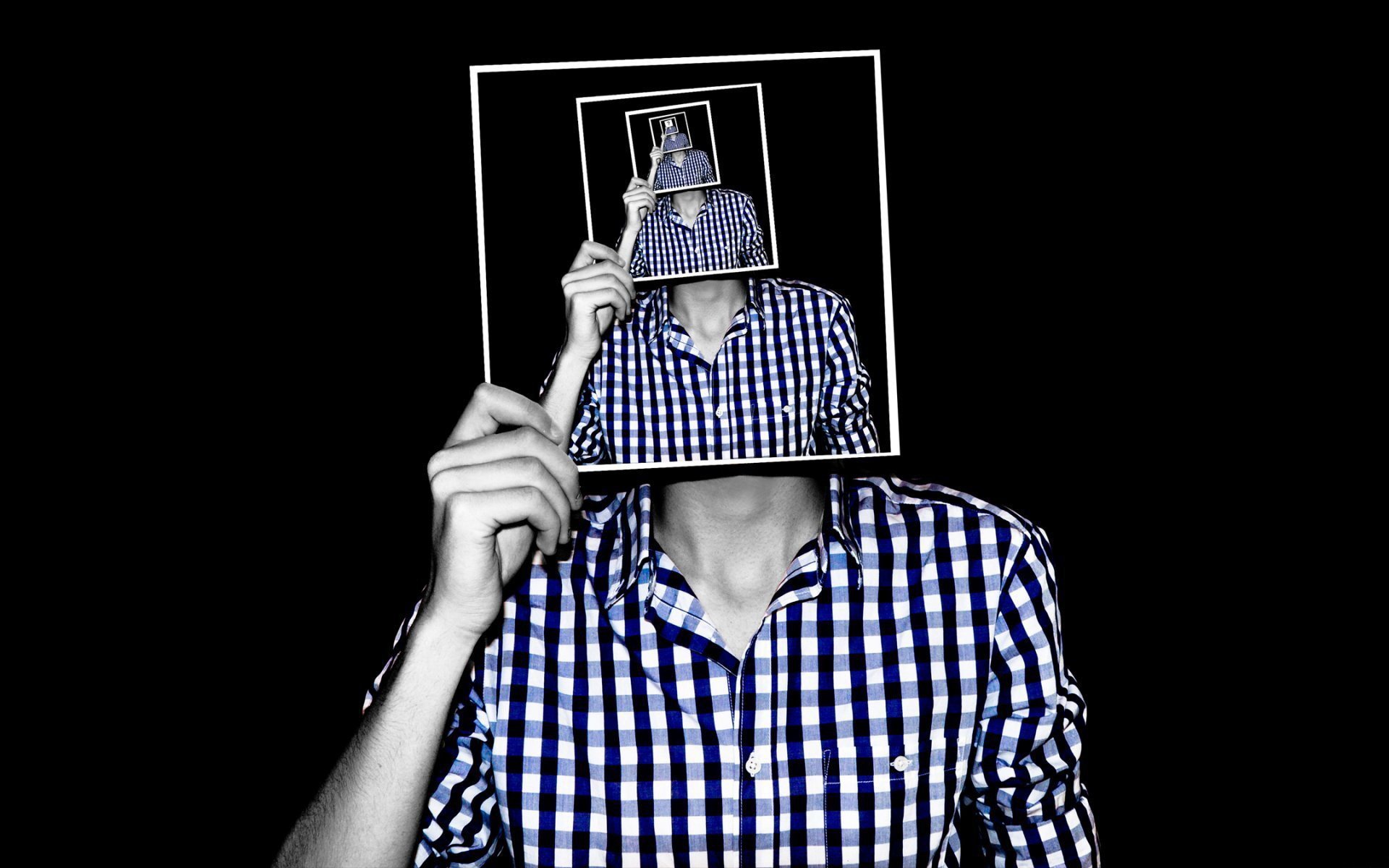 Men Plaid Shirt Photo Optical Illusion HD Wallpaper