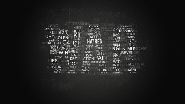 Text War Typography Wallpaper Desktop