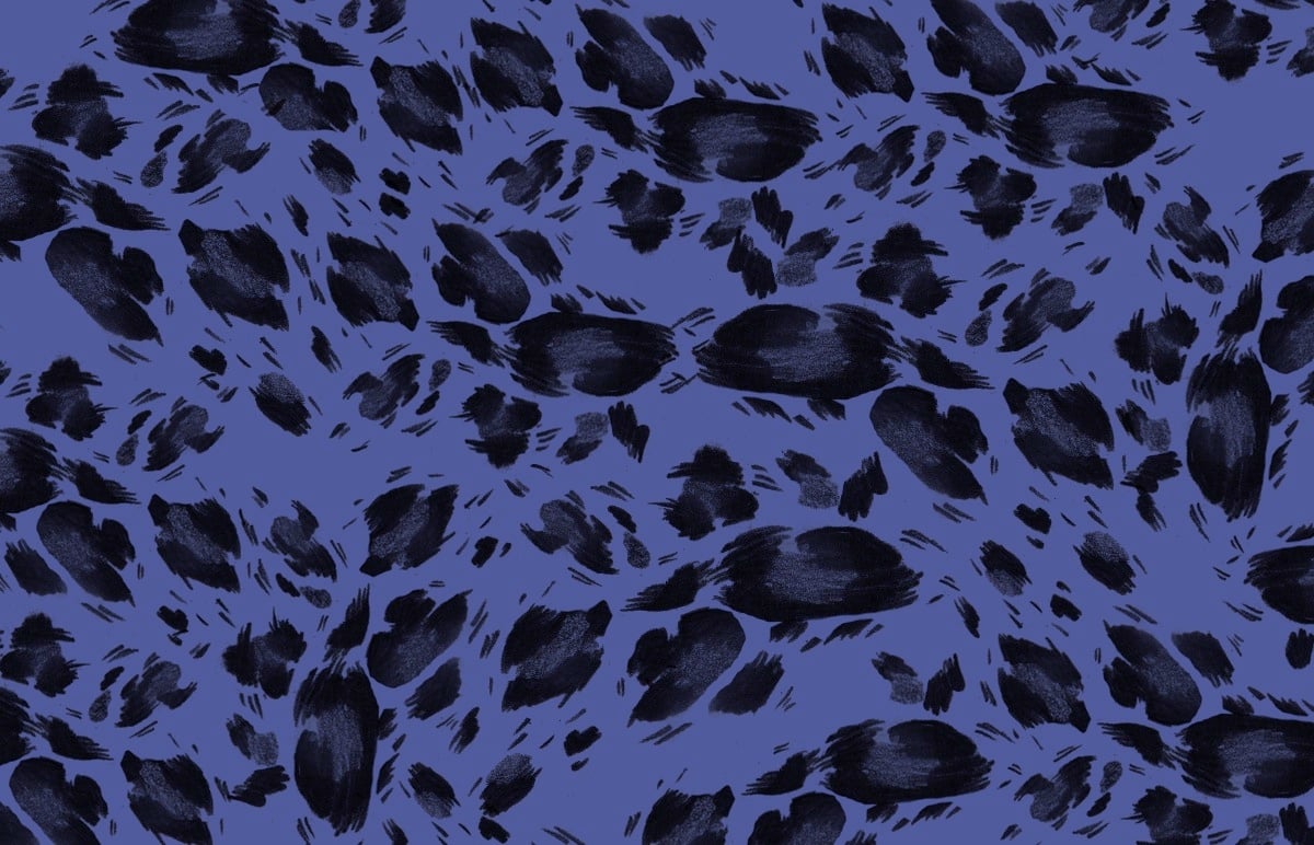 Pin Blue Cheetah Print Wallpaper