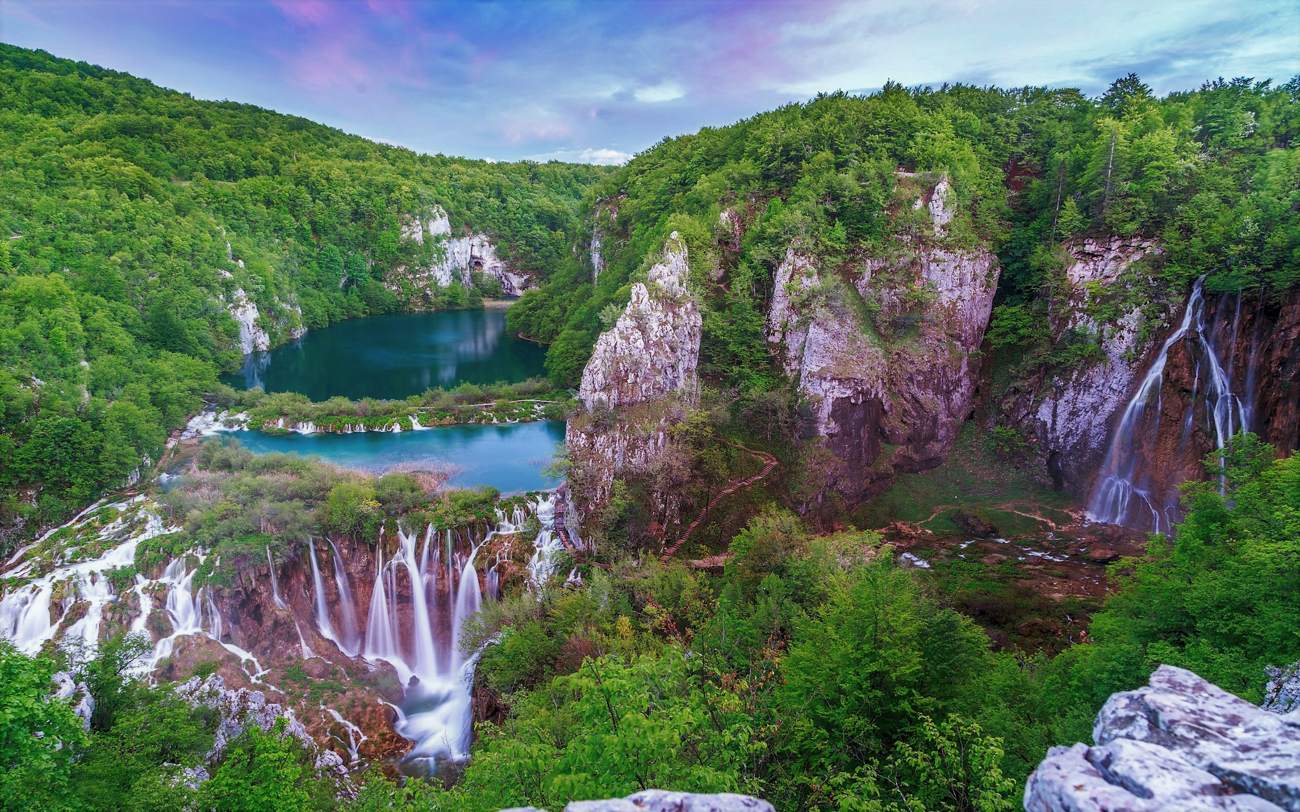 Plitvice Falls In Croatia HD Wallpaper Background Image