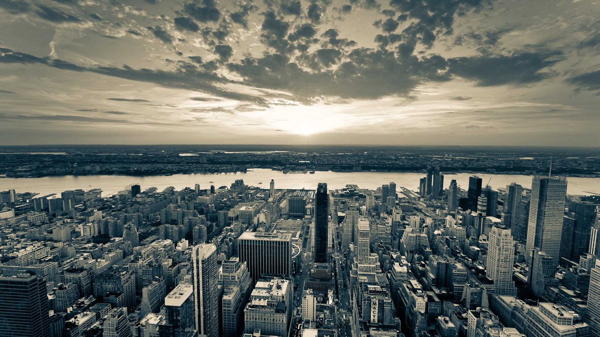 High Resolution Black And White New York Skyline Wallpaper HD Full