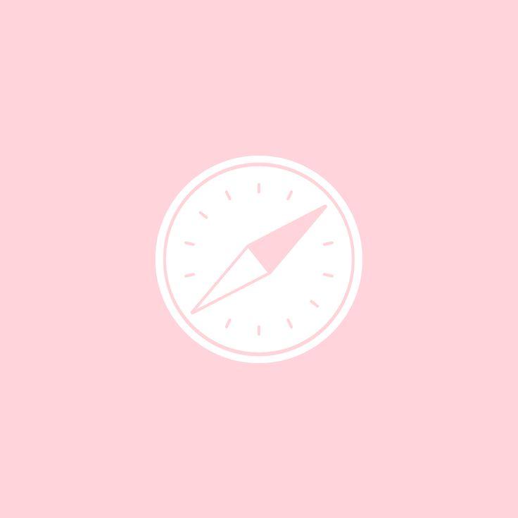 Safari App Icon Design Pink Wallpaper iPhone
