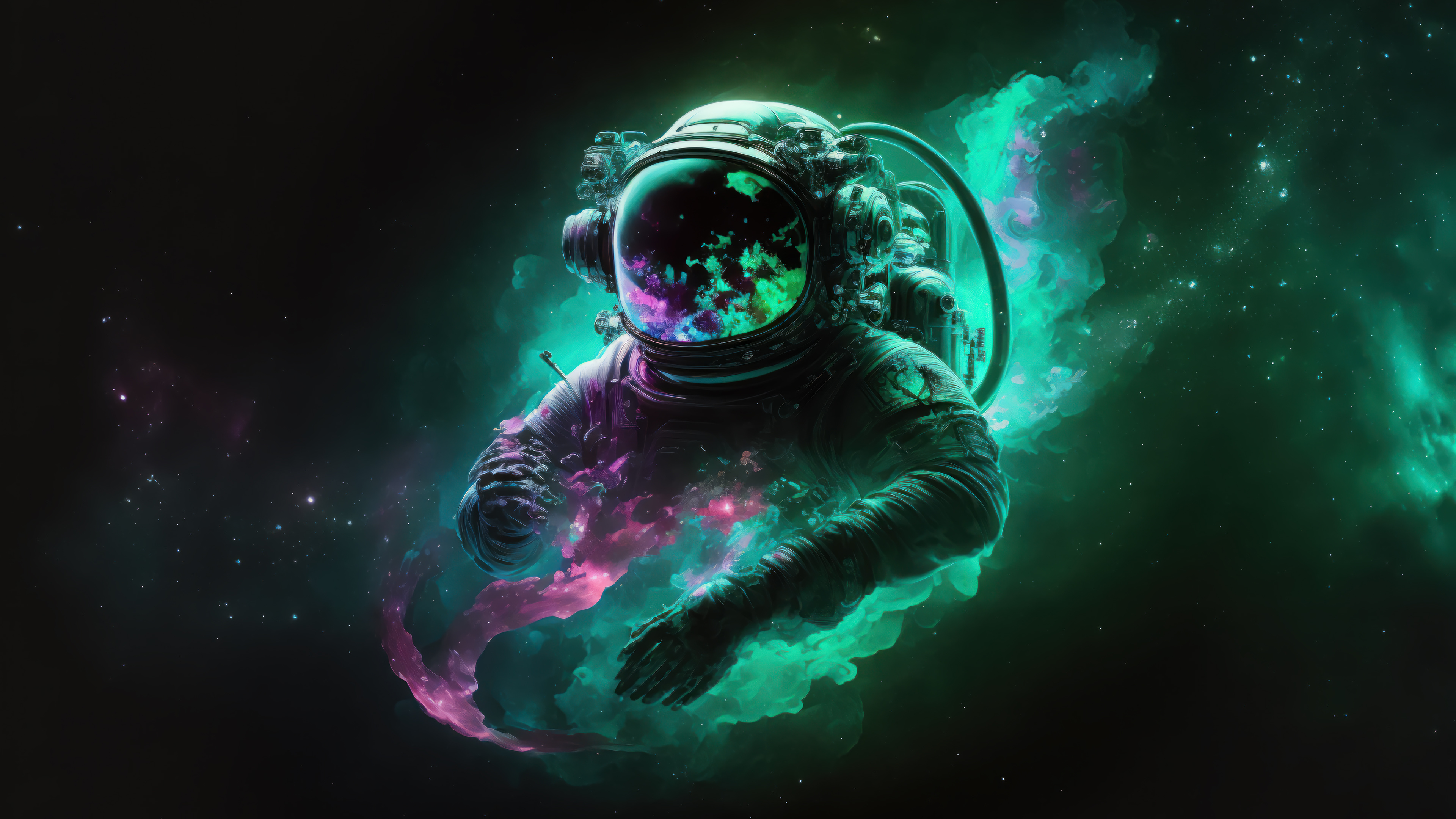 Astronaut Space Art 4k Wallpaper