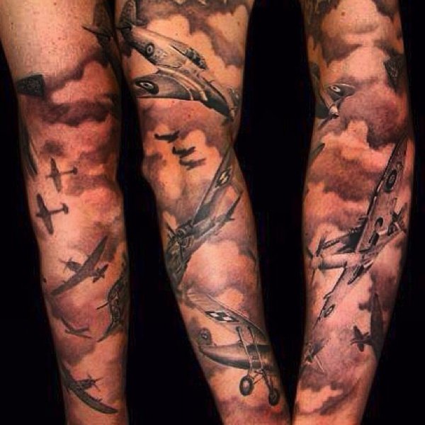 cloud background tattoo designs