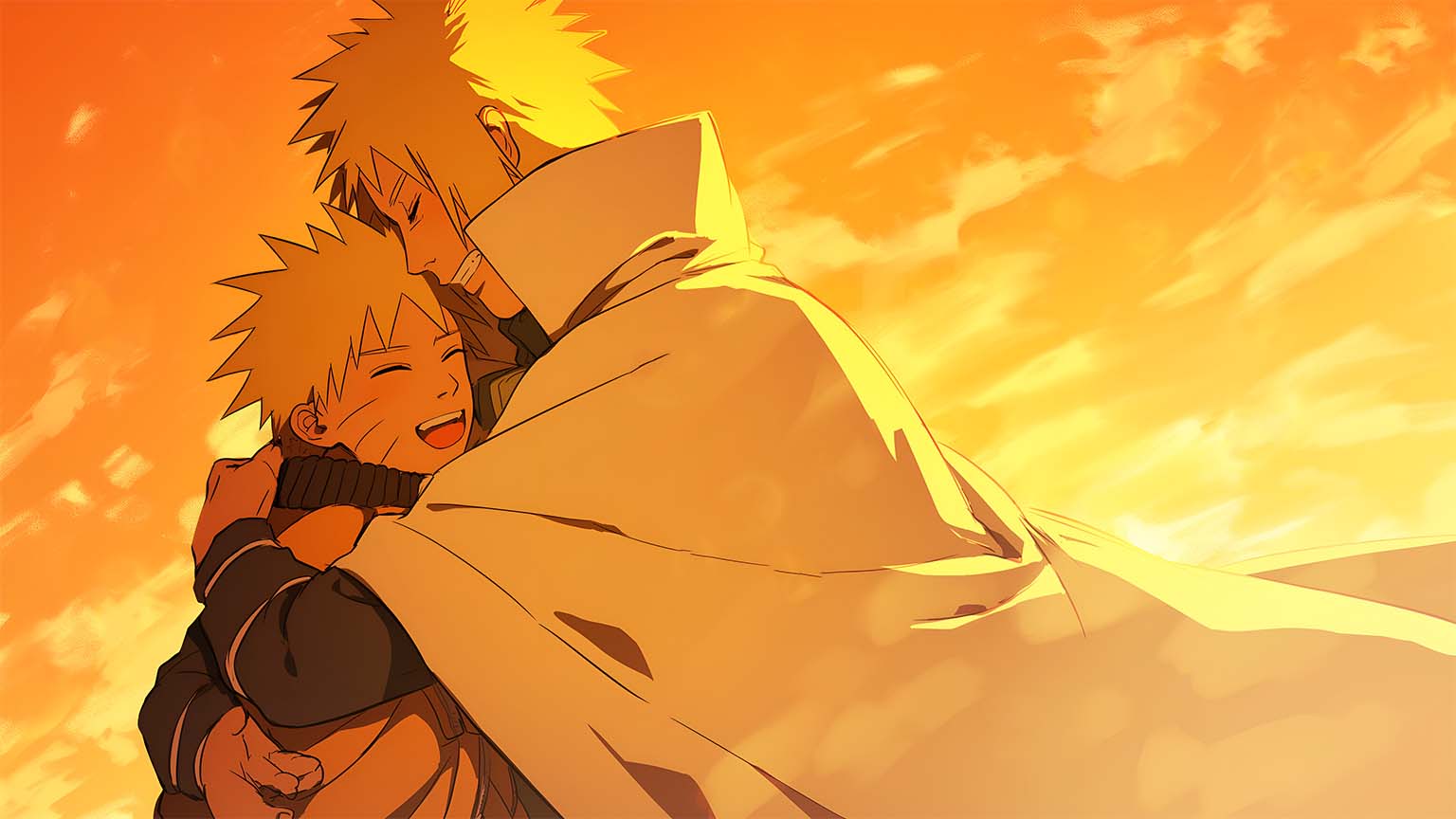 Minato And Naruto Background Wallpaper