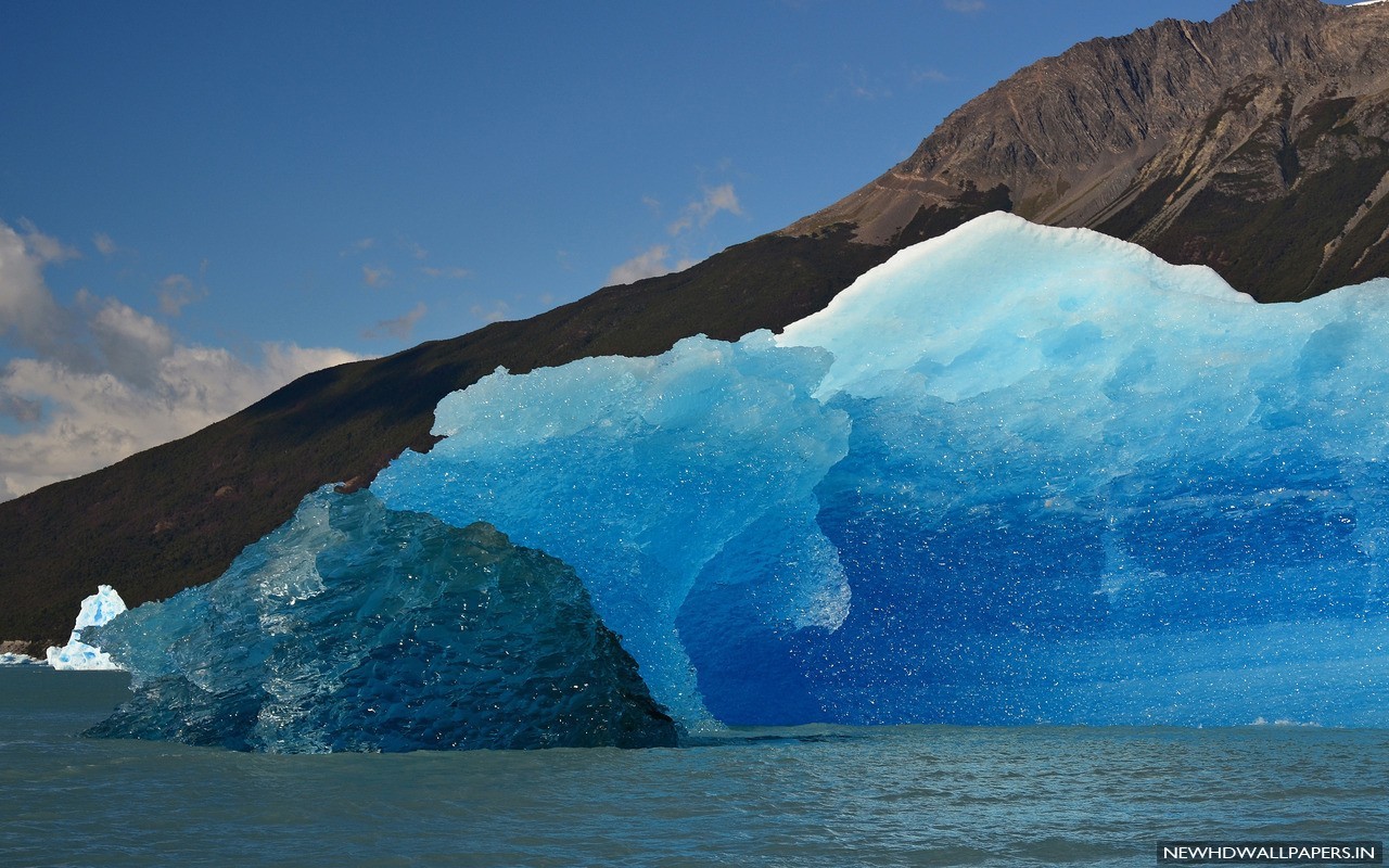 Nature Blue Melting Glacier Wide Wallpaper New HD