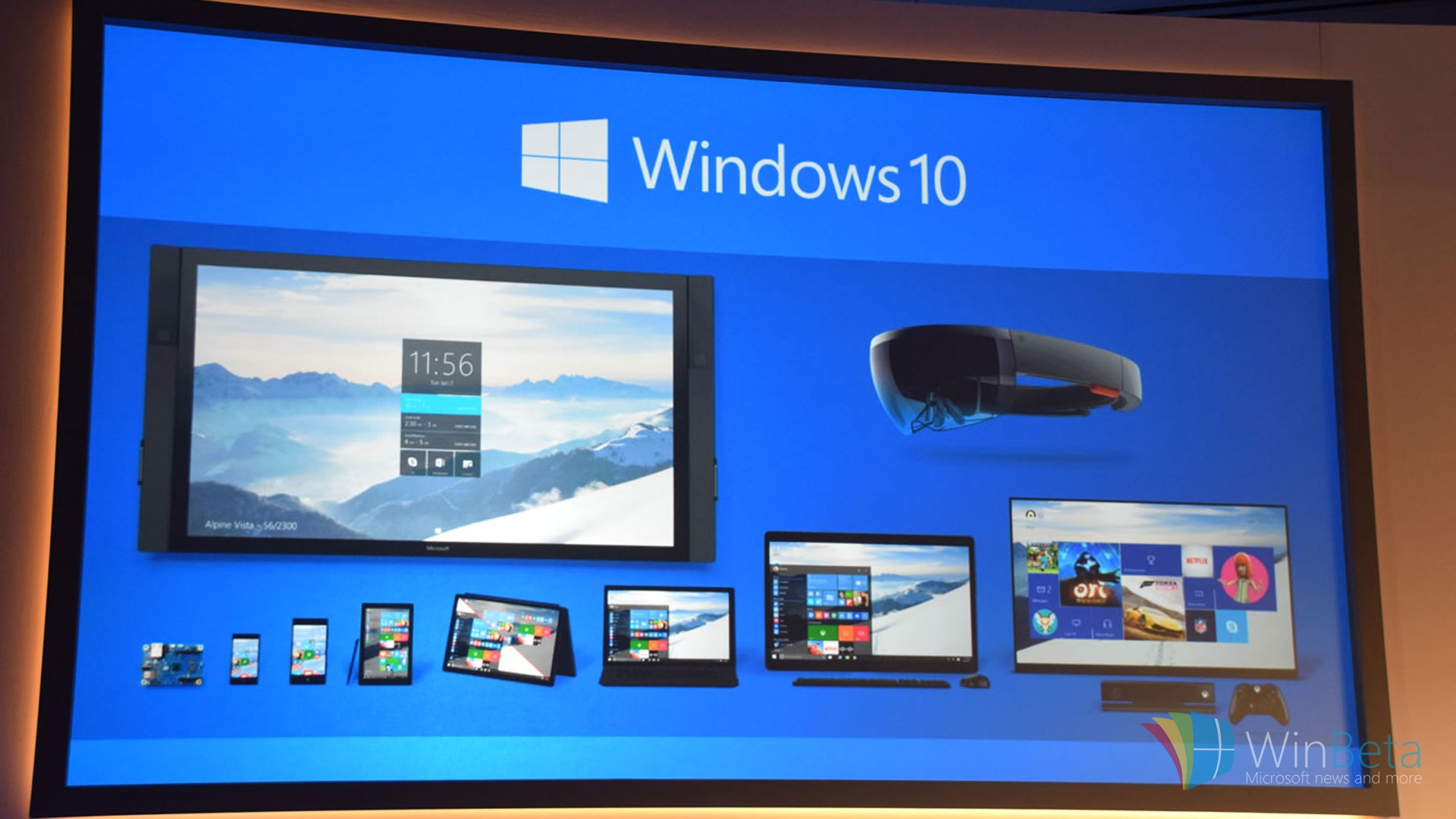 Windows 10 Devices with a screen size less than 8 inches will not