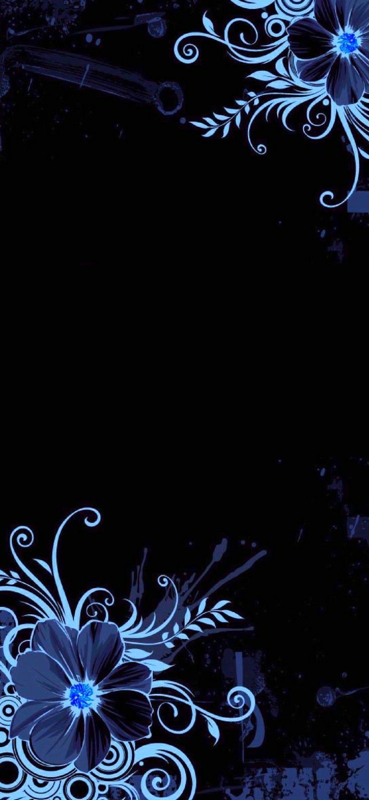 Blue Floral Wallpaper