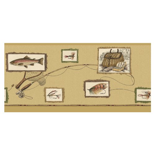 🔥 Free download Fly Fishing Items Wallpaper Border Tan Lures Rod Reels