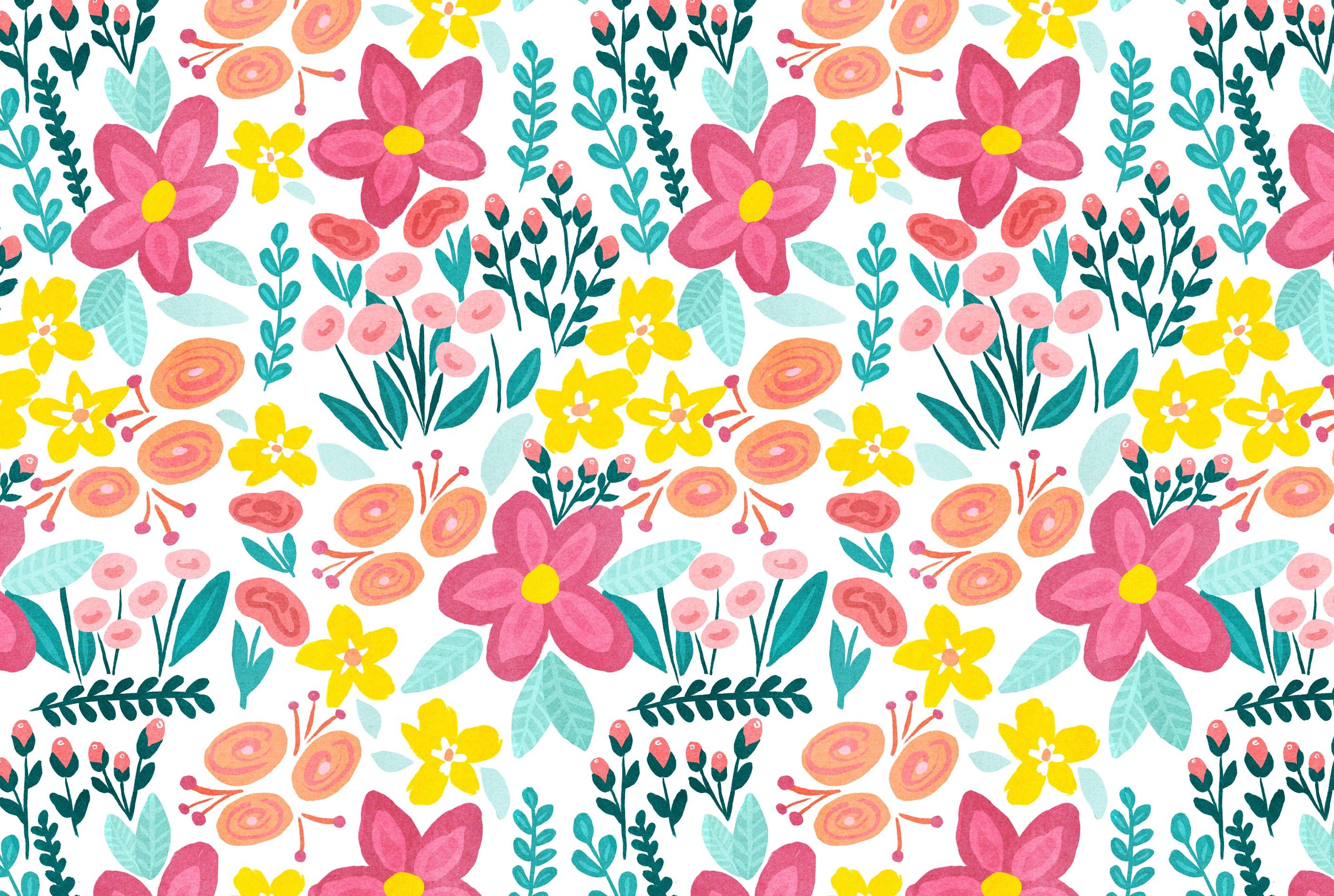 4 Free Summer Desktop Wallpapers   May Designs Floral wallpaper
