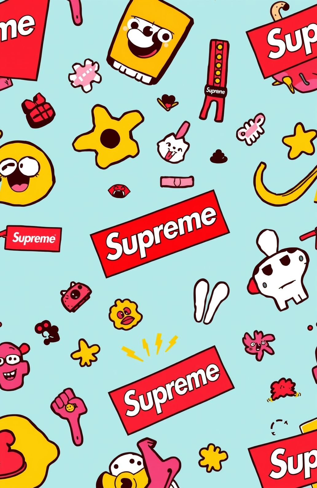 Supreme Cartoon Wallpaper