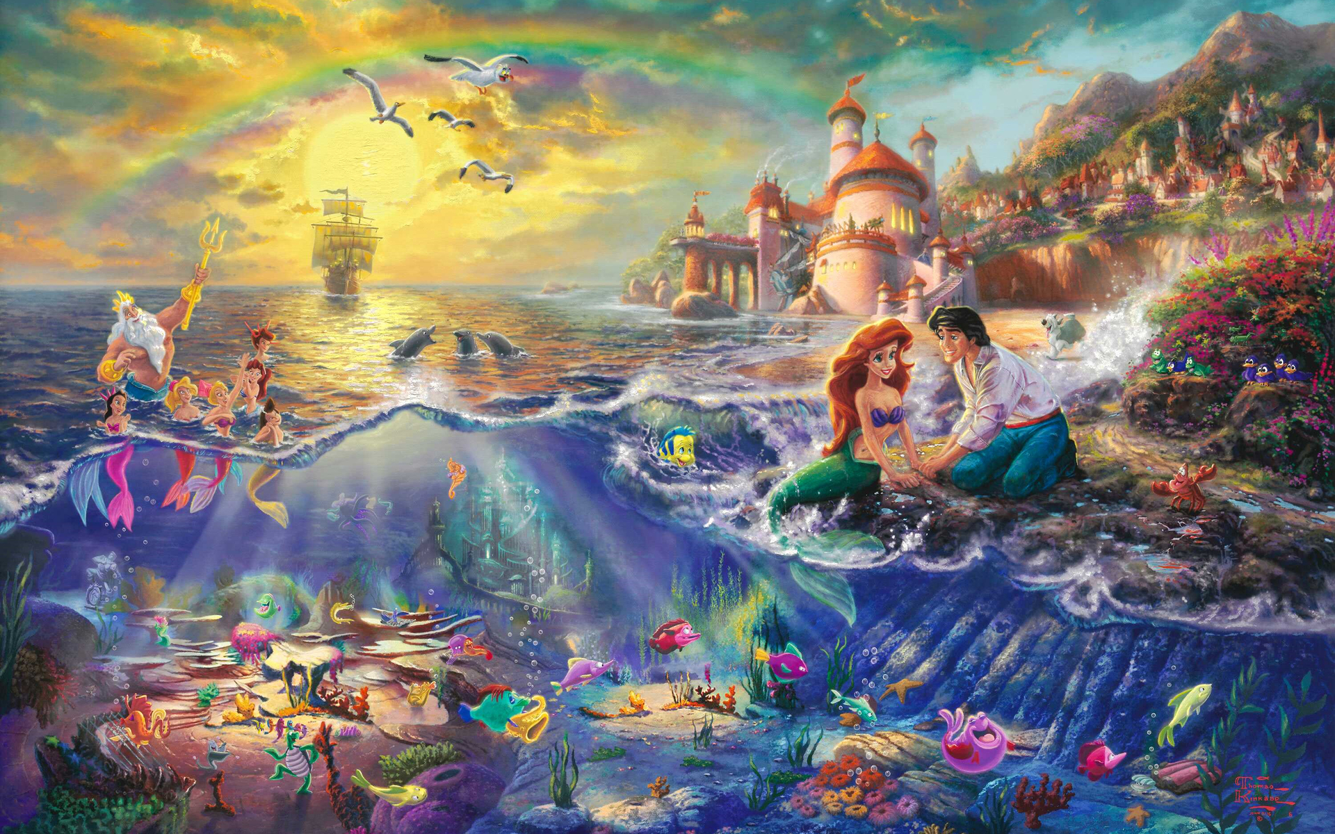 The Little Mermaid Puter Wallpaper Desktop Background