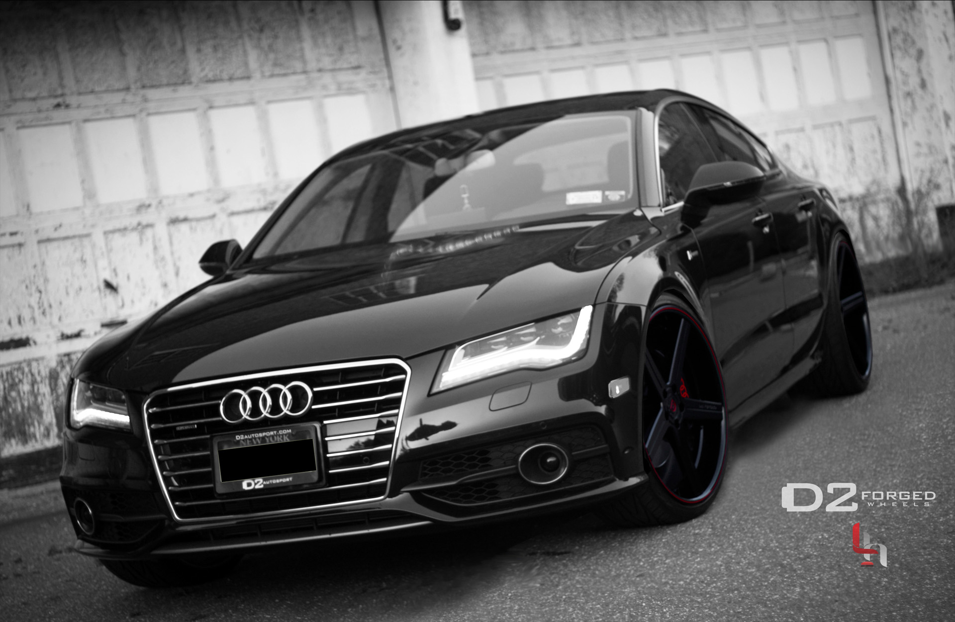 Audi a6 черный едет