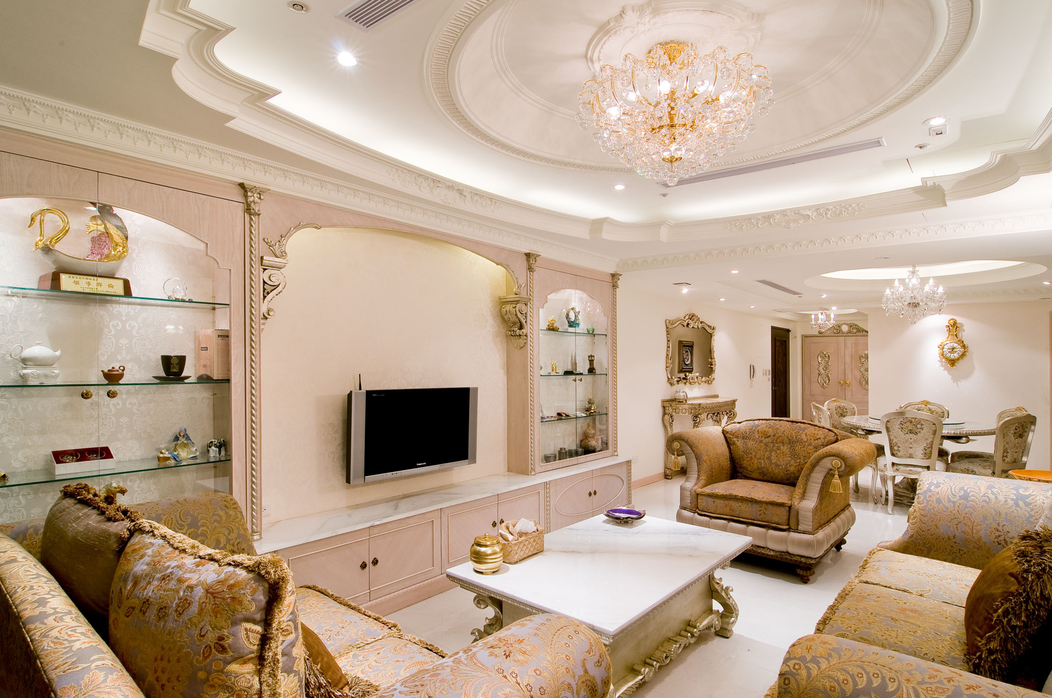 Beautiful Ceiling In The Living Room Wallpaper And Image