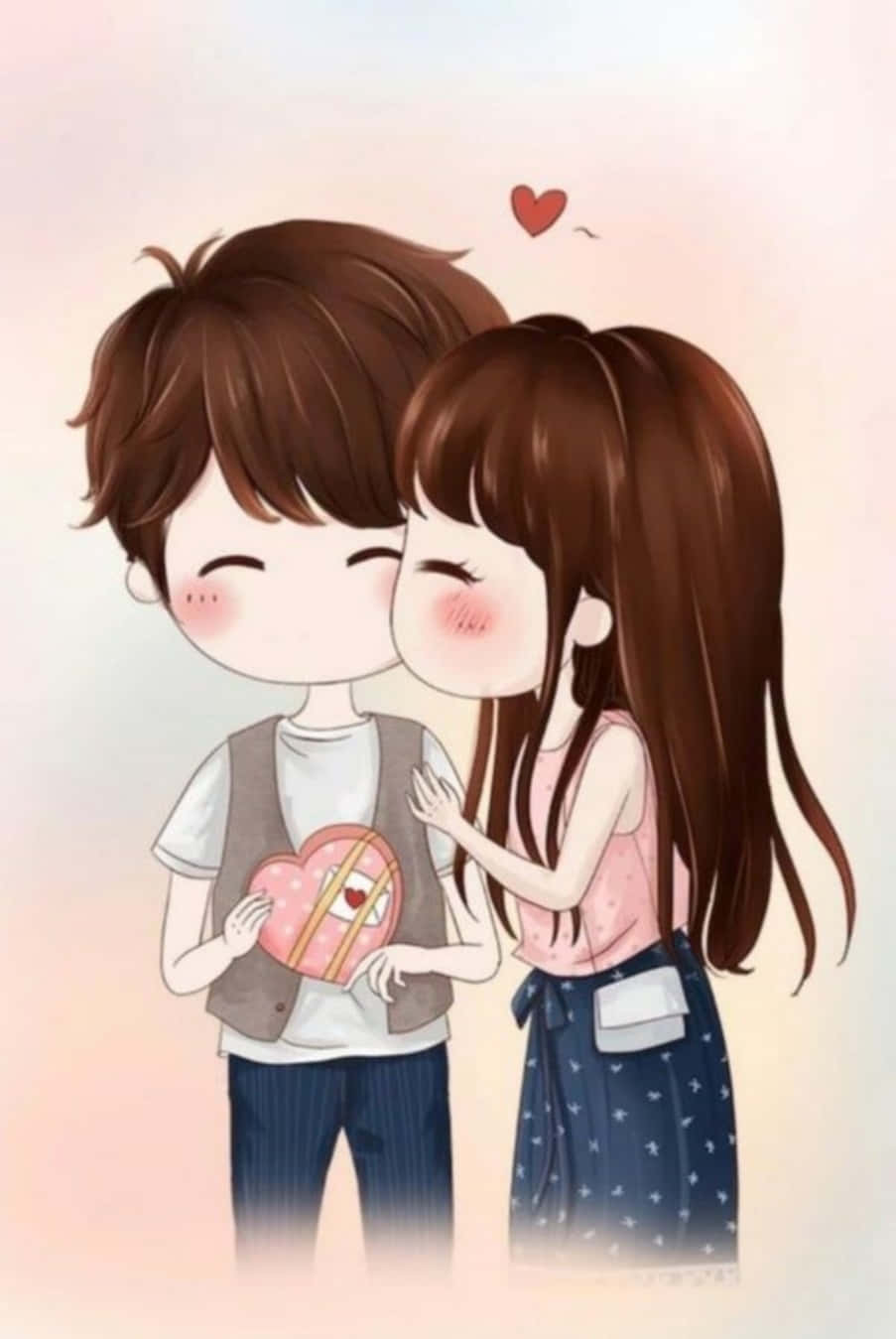 Cute Couple Cartoon Wallpaper HD