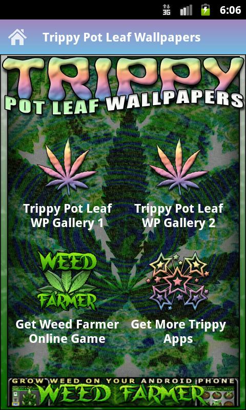 Trippy Pot Leaf Wallpaper Screenshot