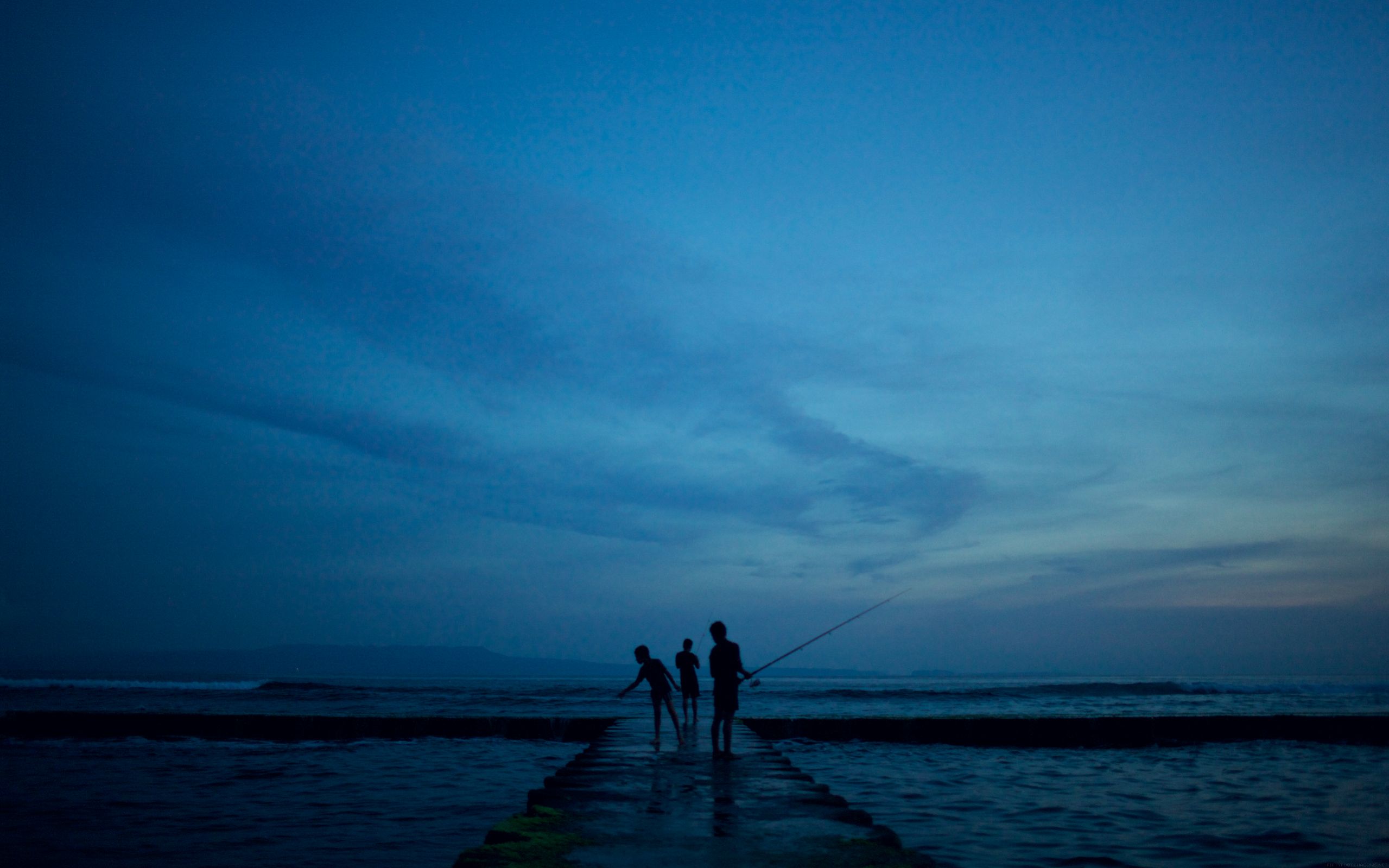 Pier Fishing Photography Fisherman HD Wallpaper