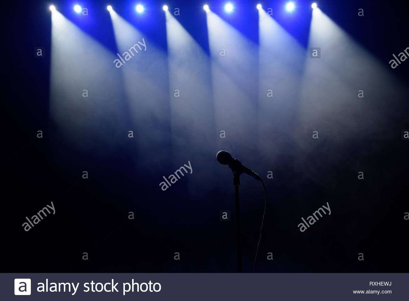 Singing Microphone Ready For Singer Live Music Background