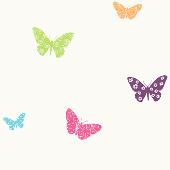 Pink and Purple Butterfly Wallpaper   Wall Sticker Outlet