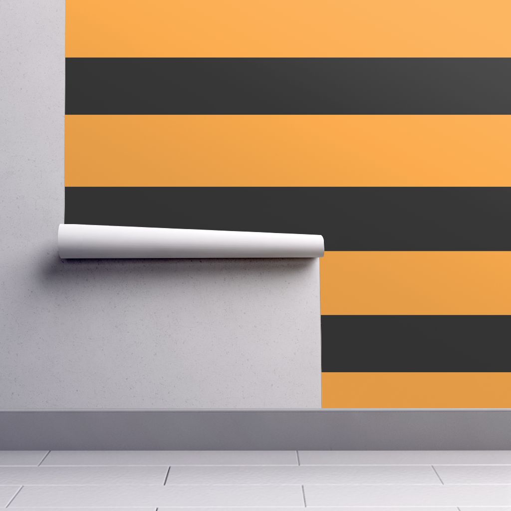 Bumble Bee Stripes Black And On Isobar By Cecca Roostery Home