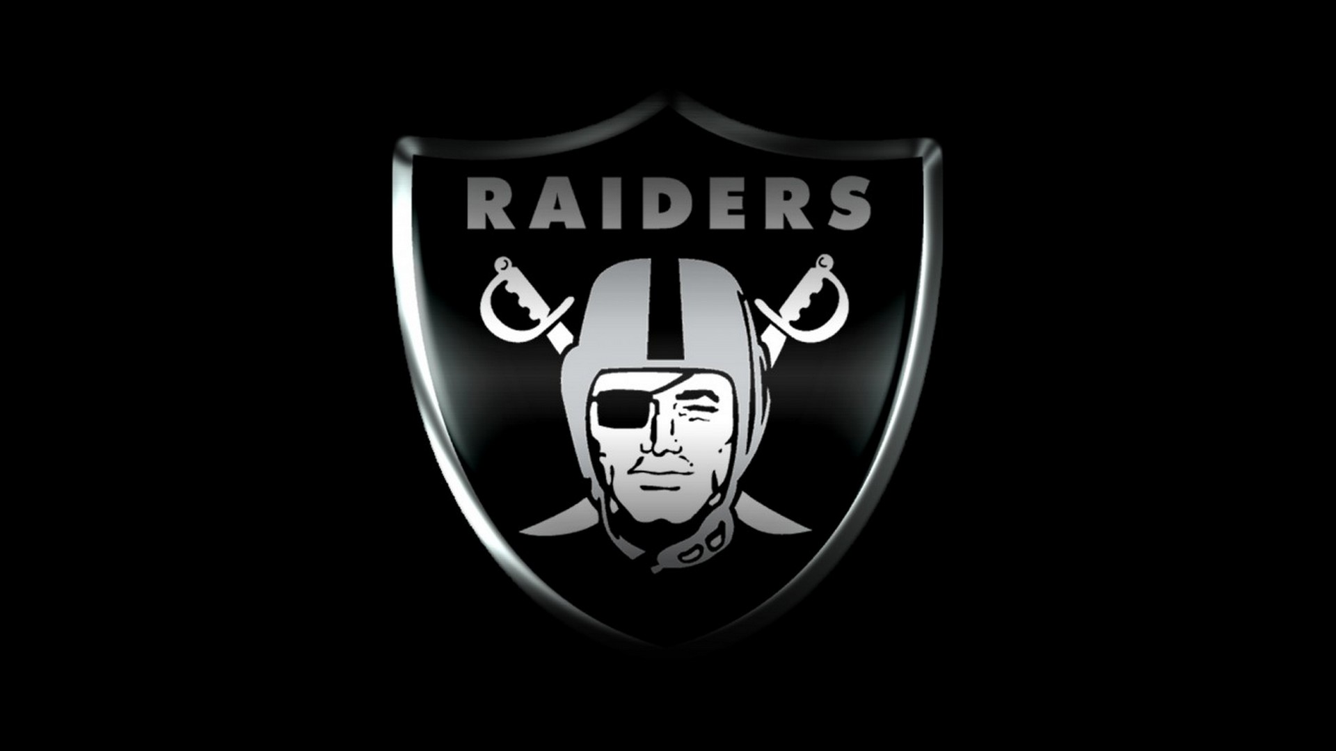 Las Vegas Raiders logo on a black background