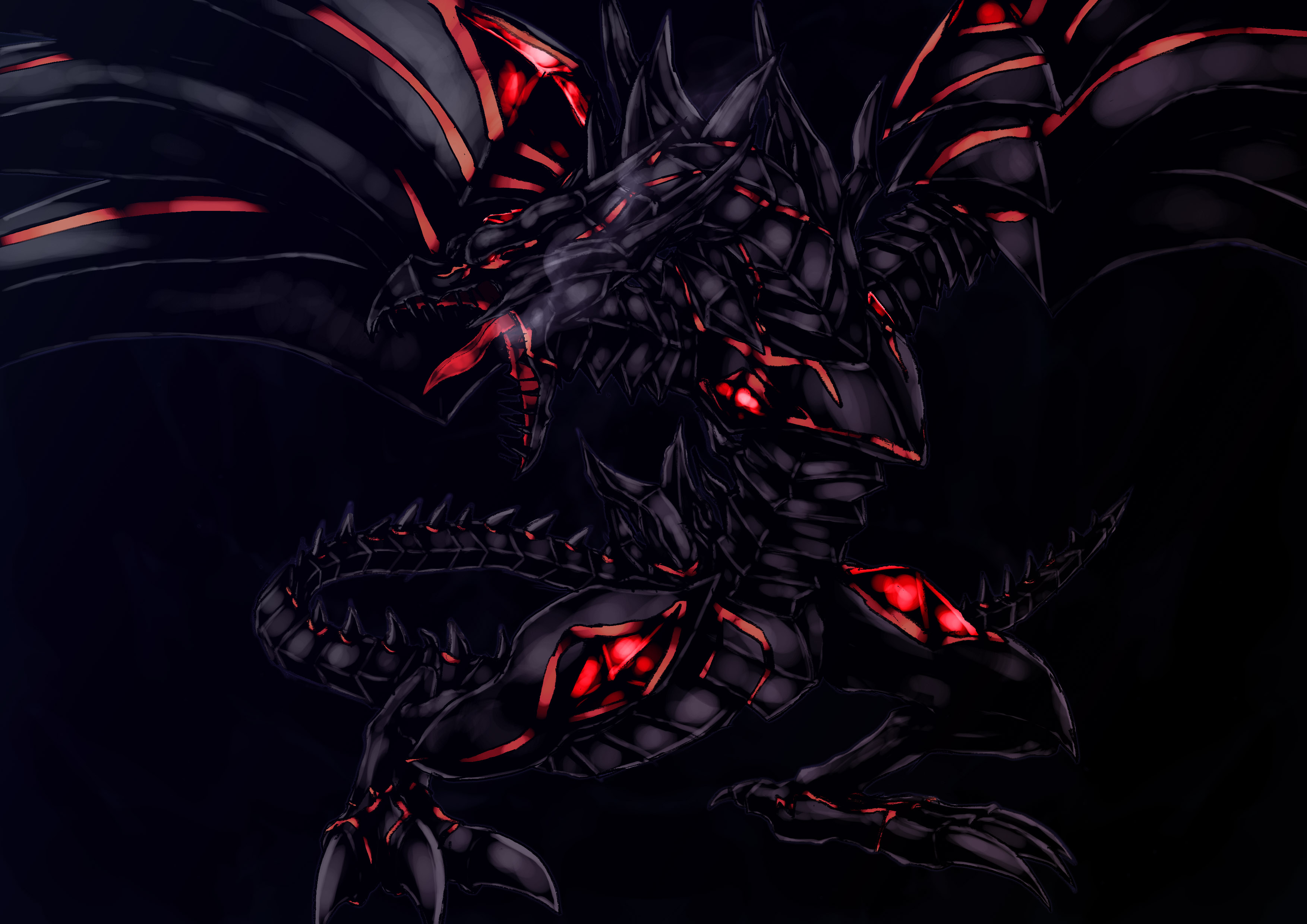 Red Eyes Darkness Dragon Black Zerochan Anime