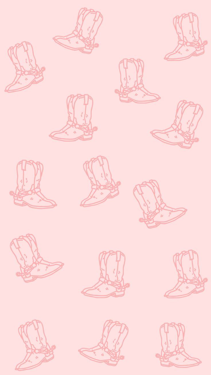 Pinkrodeo Cowgirl Boot Trendy Aesthetic iPhone Wallpaper