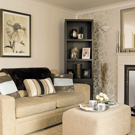 Glamorous metallic living room Living rooms Decorating ideas