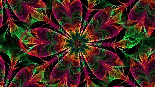 Wallpaper Kaleidoscope Patterns Colors HD