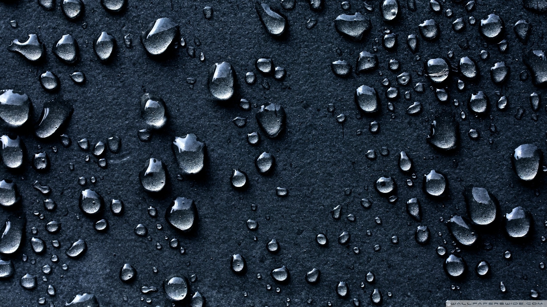 Water Drops Dark Background Wallpaper