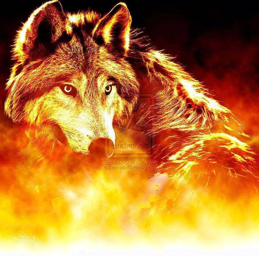 Fire And Ice Wolf Packs Wallpaper