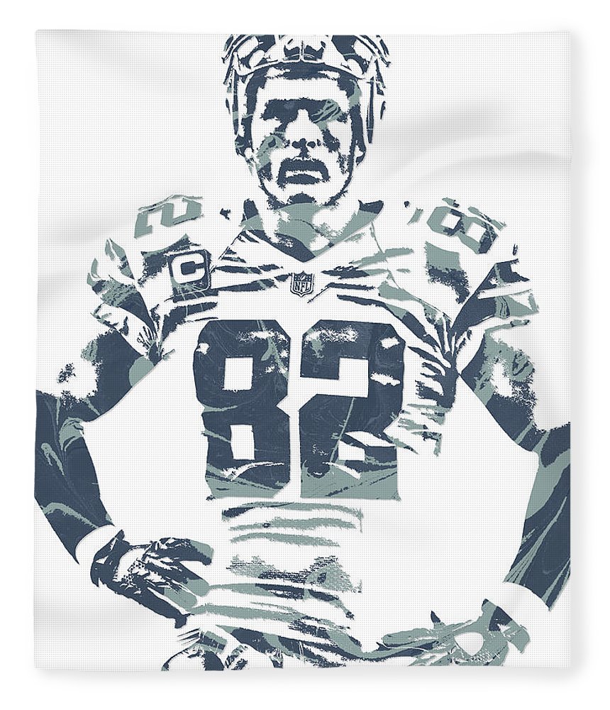 Jason Witten Dallas Cowboys Pixel Art Fleece Blanket By