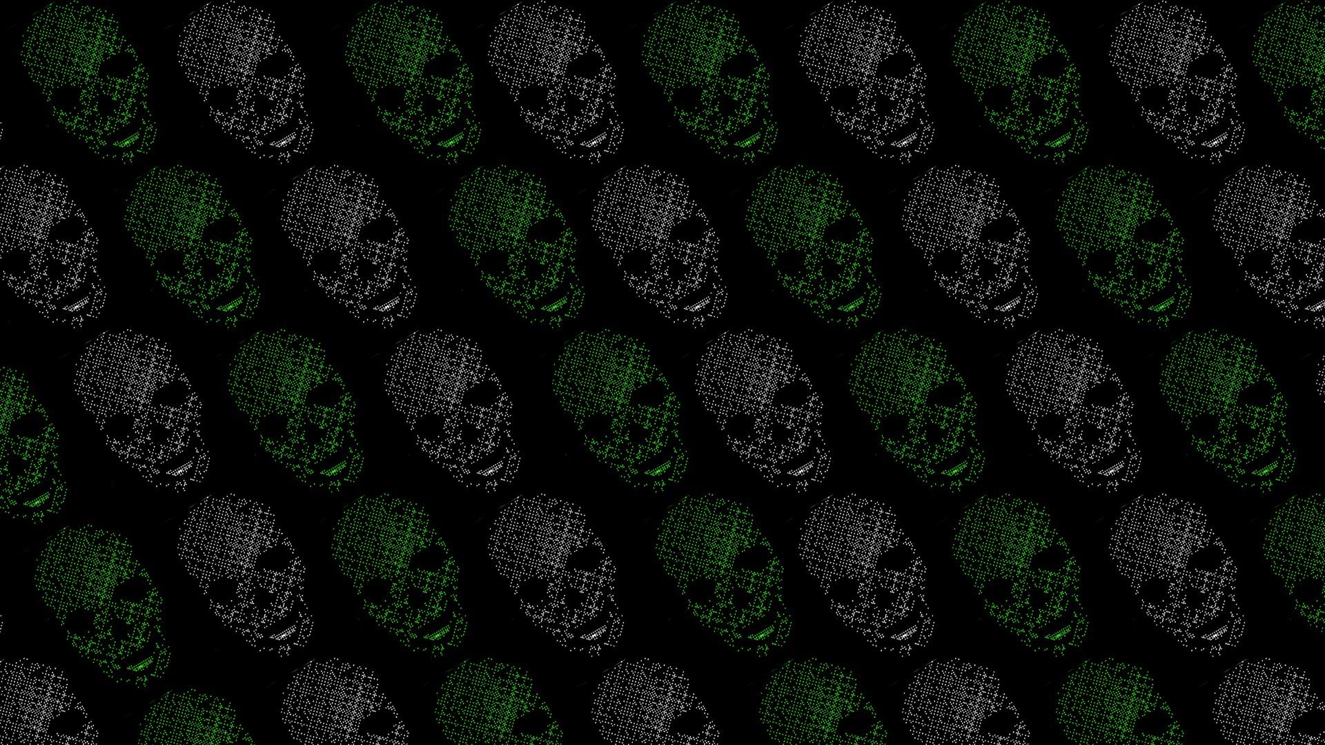 Wallpaper Id Skull Black Green Watch Dedsec