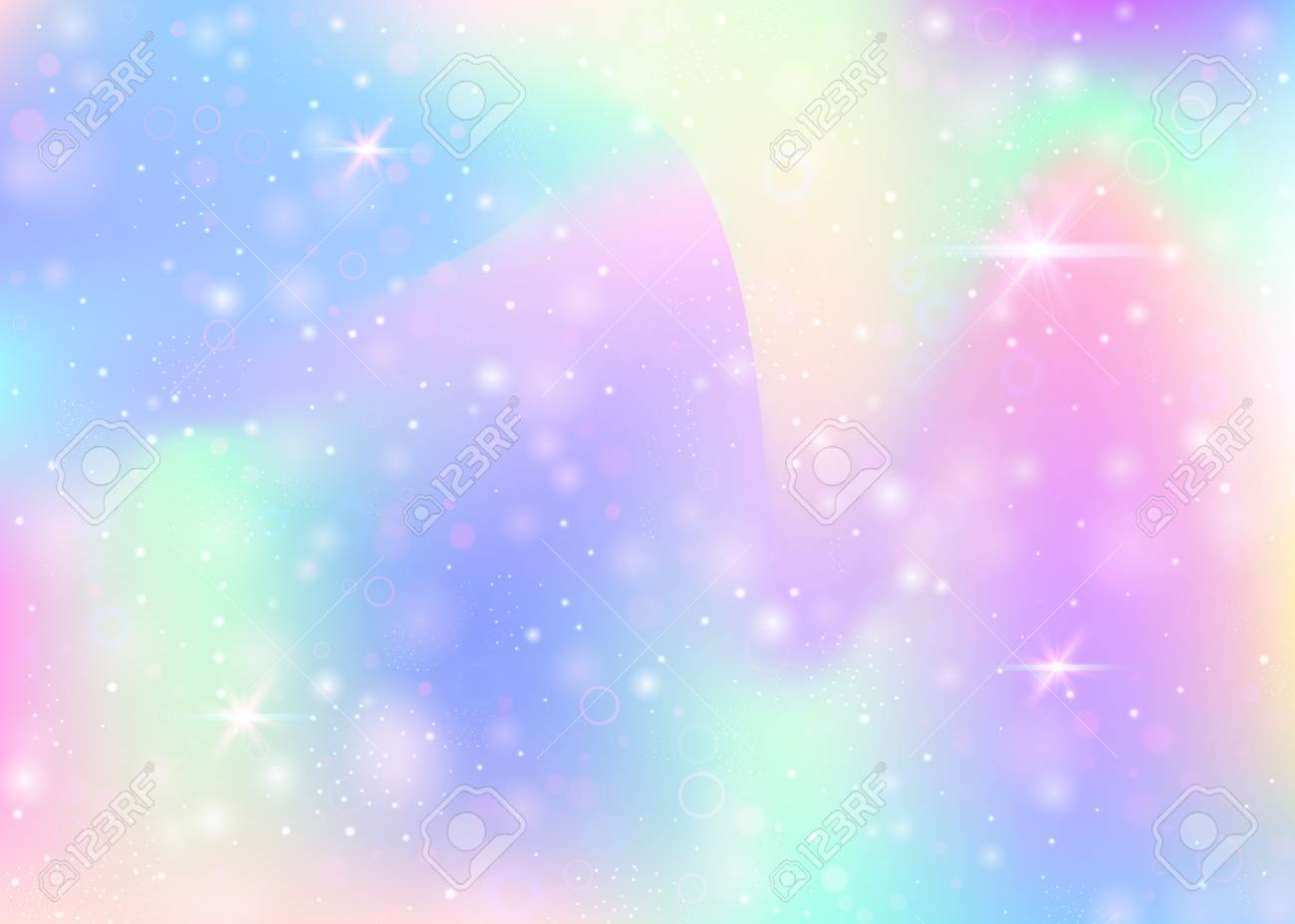 Fairy Background With Rainbow Mesh Multicolor Universe Banner