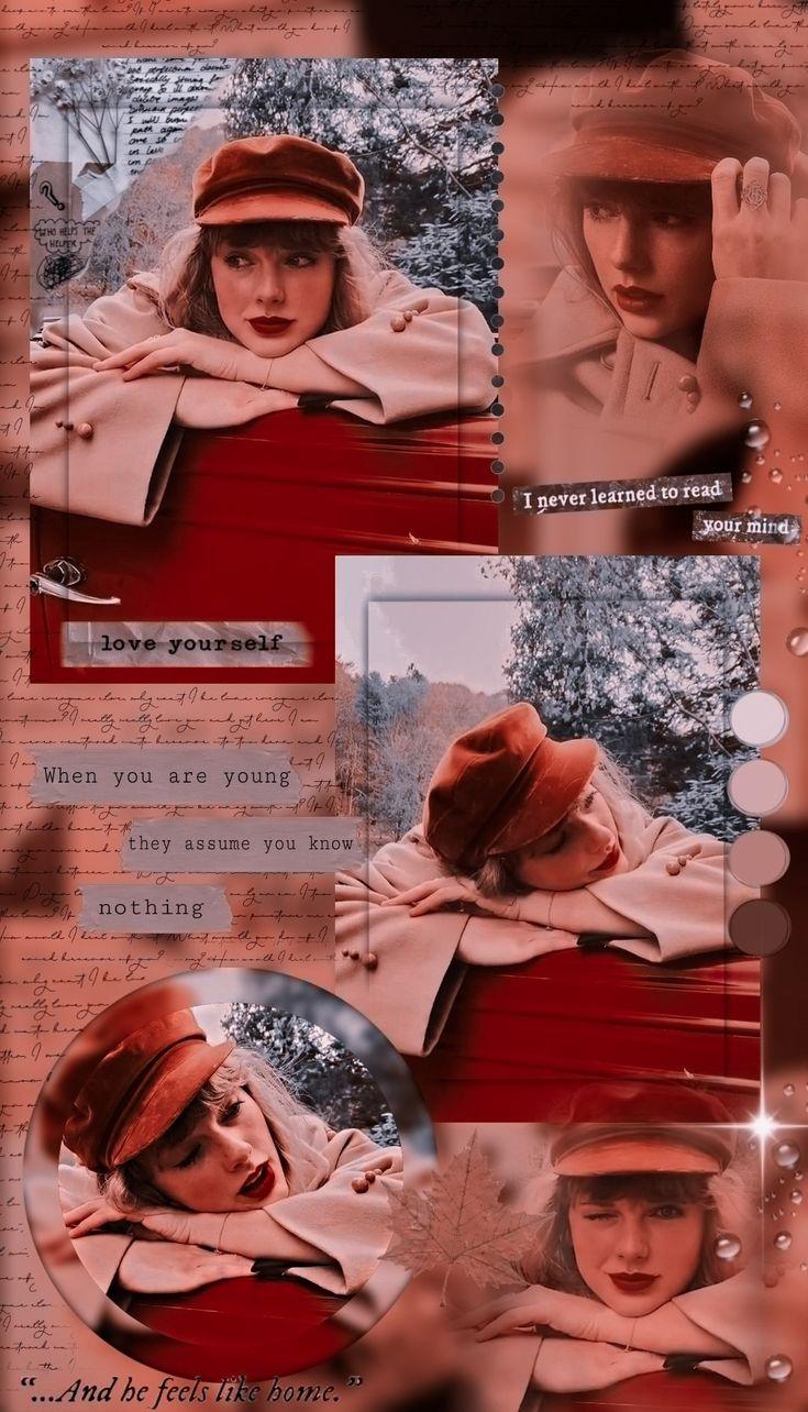 Red Taylor S Version Aesthetic Edit Wallpaper Swift