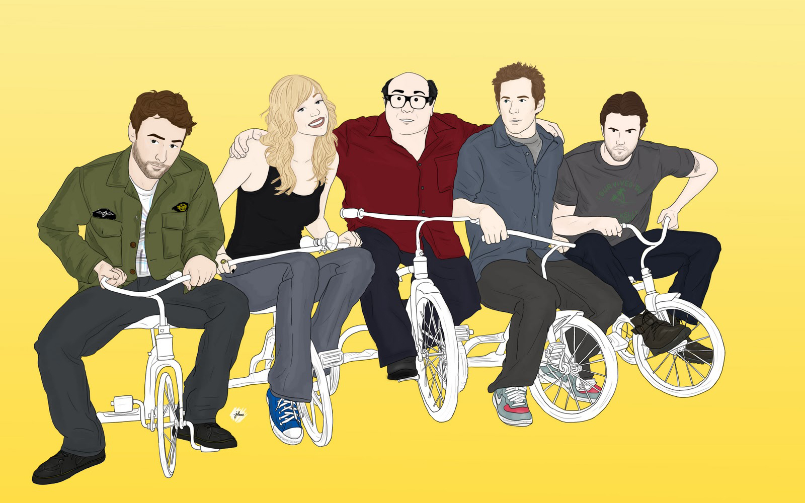 Its Always Sunny in Philadelphia Drawing Tricycle vector tv series