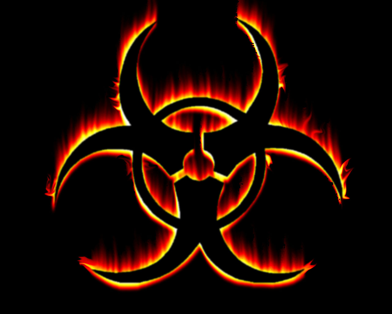 Biohazard Symbol Wallpaper Fire On By Nos104