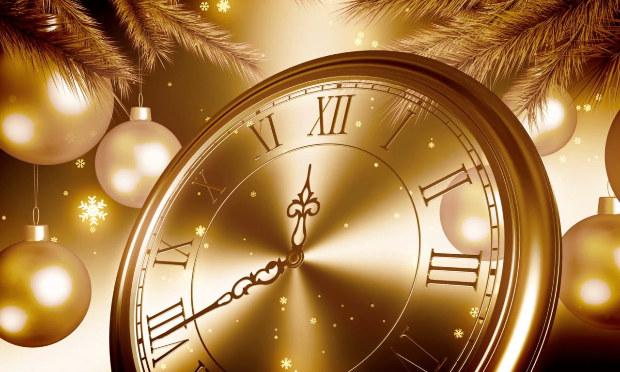 Happy New Year Golden Clock Countdown In S Eve