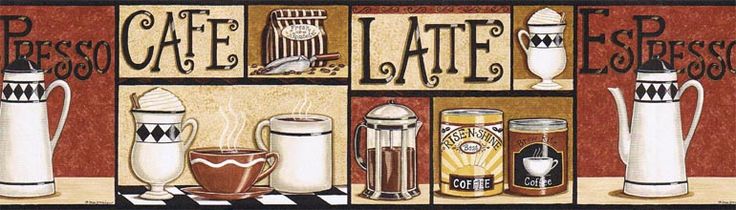Borders Details About D Strain Cafe Latte Espresso Wallpaper Border